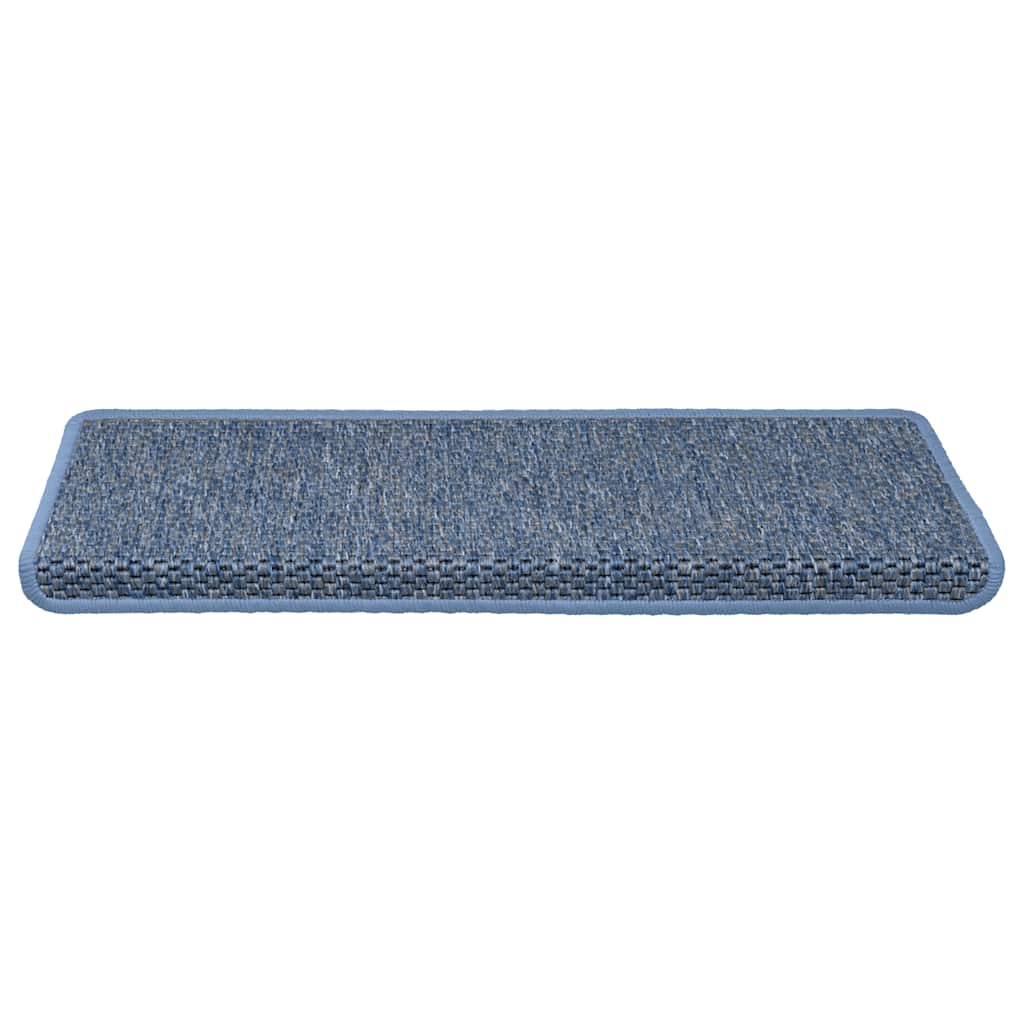 Vidaxl trapmatten zelfklevend 30 st sisal-look 65x21x4 cm blauw