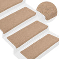Vidaxl trapmatten zelfklevend 30 st 65x24,5x3,5 cm beige
