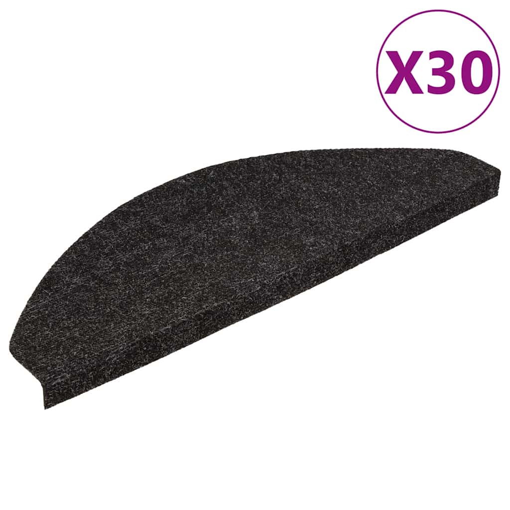 Vidaxl trapmatten zelfklevend 30 st 65x22,5x3,5 cm antraciet