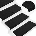 Vidaxl trapmatten zelfklevend 30 st 65x24,5x3,5 cm zwart