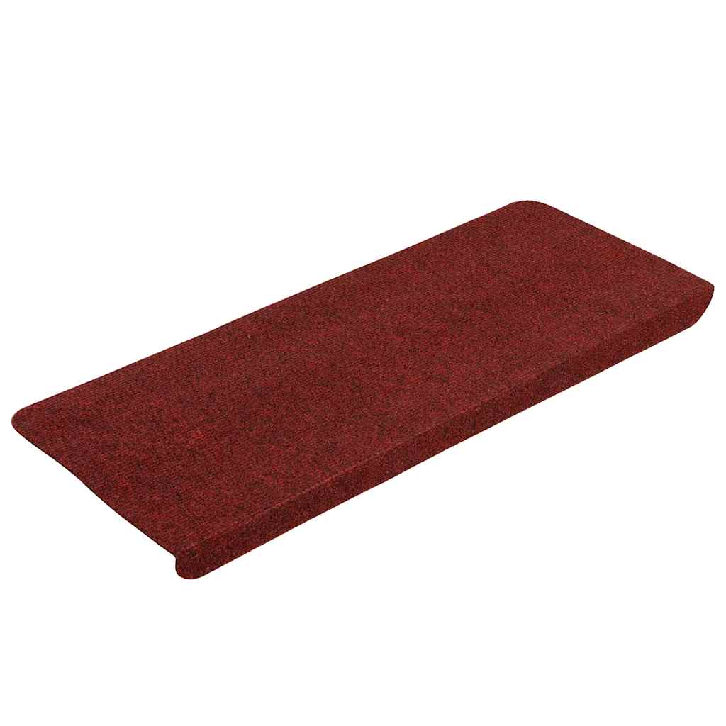 Vidaxl trapmatten zelfklevend 30 st 65x24,5x3,5 cm rood