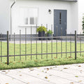 Vidaxl tuinhek 2 pcs grijs 170 x 140 cm gepoedercoat staal