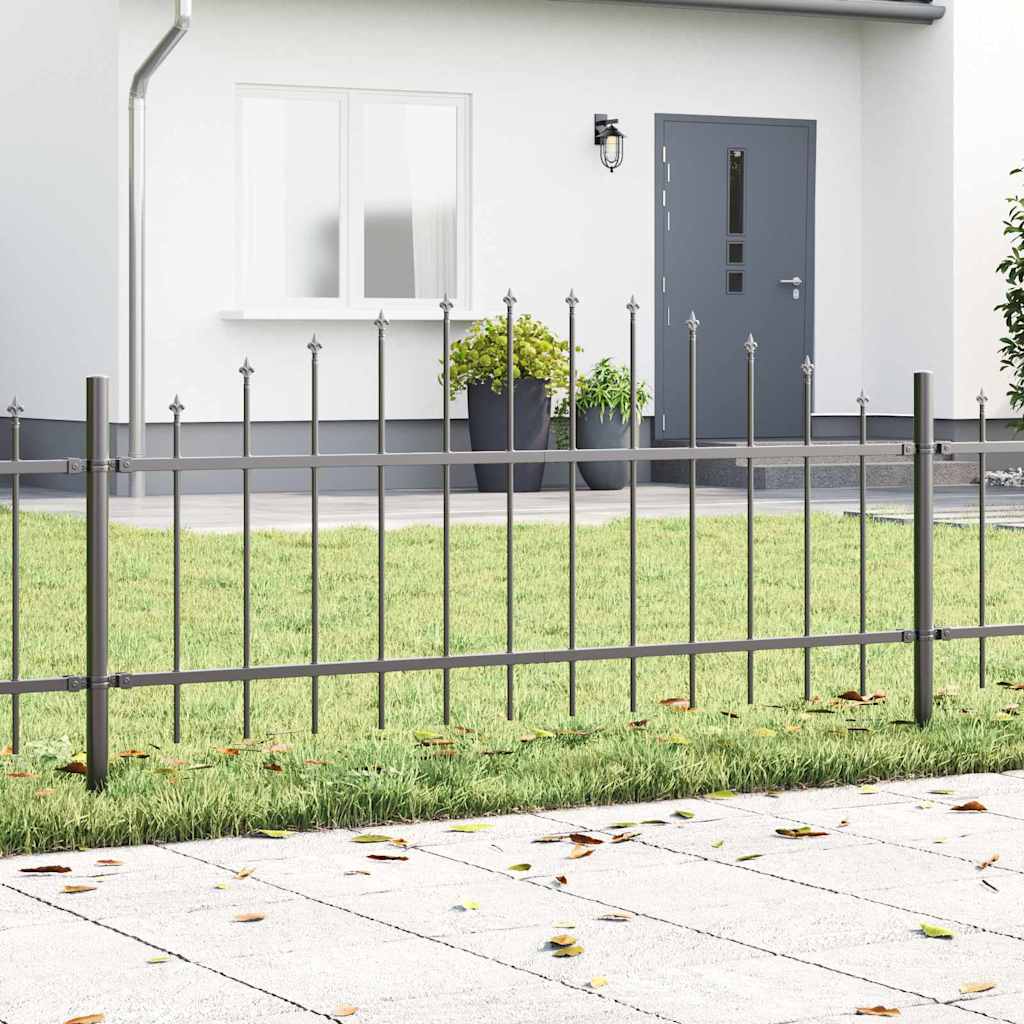 Vidaxl tuinhek 4 pcs grijs 170 x 140 cm gepoedercoat staal