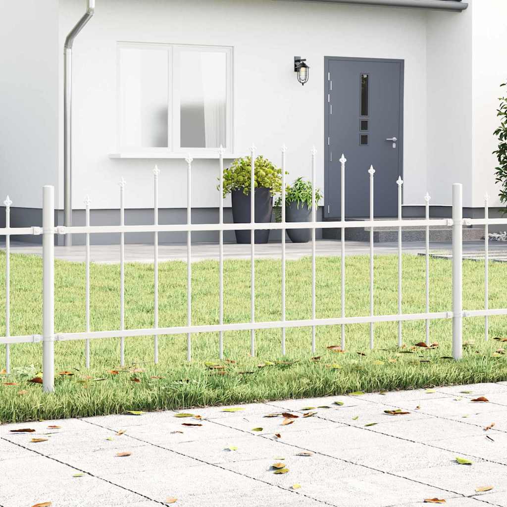 Vidaxl tuinhek 2 pcs wit 170 x 140 cm gepoedercoat staal