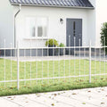 Vidaxl tuinhek 2 pcs wit 170 x 140 cm gepoedercoat staal