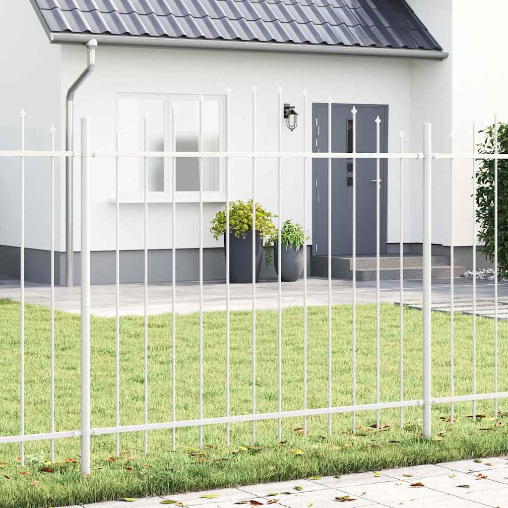 Vidaxl tuinhek 2 pcs wit 170 x 165 cm gepoedercoat staal