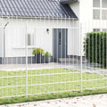 Vidaxl tuinhek 2 pcs wit 170 x 225 cm gepoedercoat staal