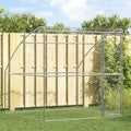 Vidaxl hondenhok met opslag zilver 2 x 2 x 2 m gegalvaniseerd staal