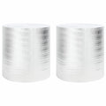 Vidaxl radiatorfolie 2 pcs zilver 25 x 0,5 m polyetheen