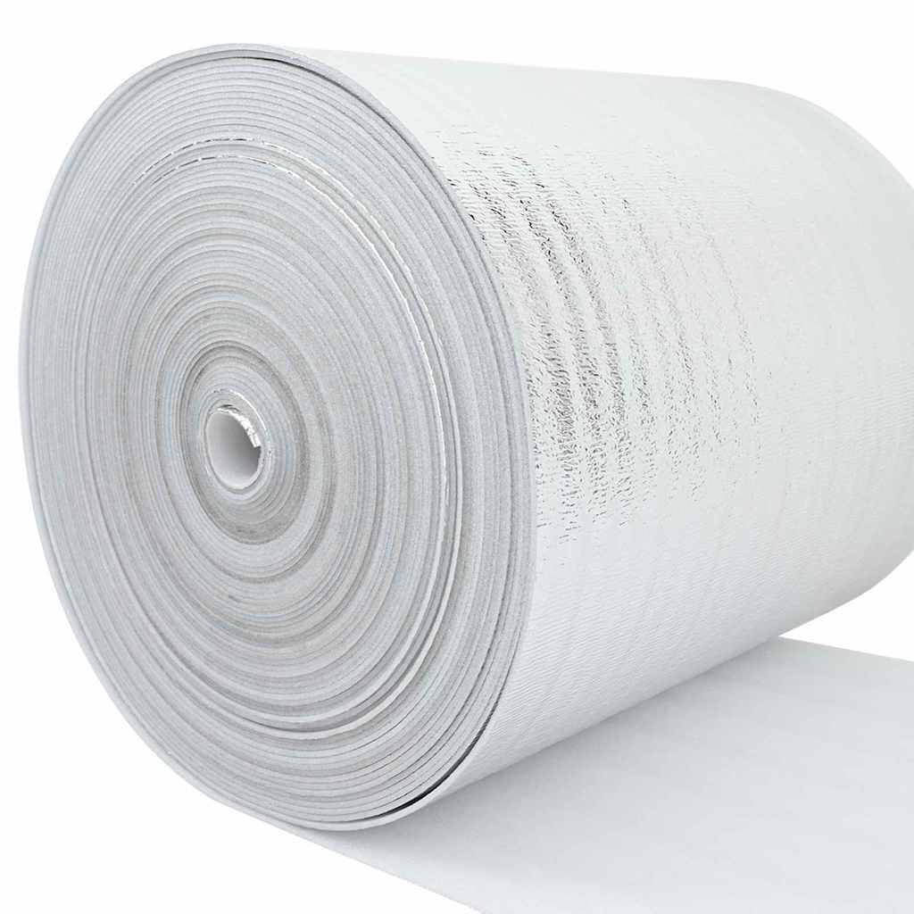 Vidaxl radiatorfolie zilver 25 x 1 m polyetheen
