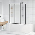 Vidaxl douchescherm zwart 132 x 2 x 140 cm aluminium
