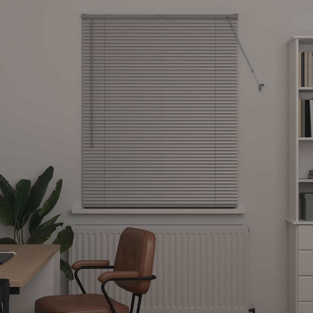 Vidaxl venetiaanse jaloezie zilver 130 x 105 cm 25 mm aluminium