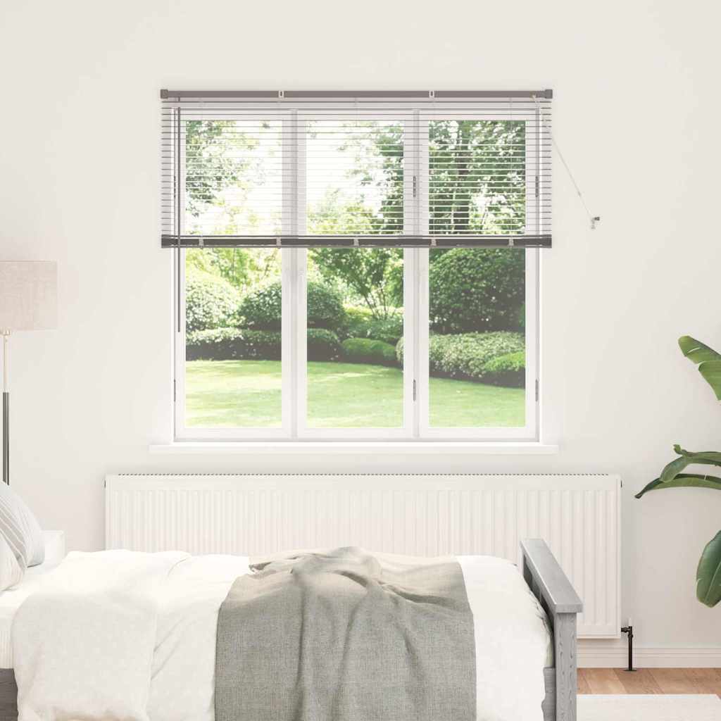 Vidaxl venetiaanse jaloezie zilver 130 x 140 cm 25 mm aluminium