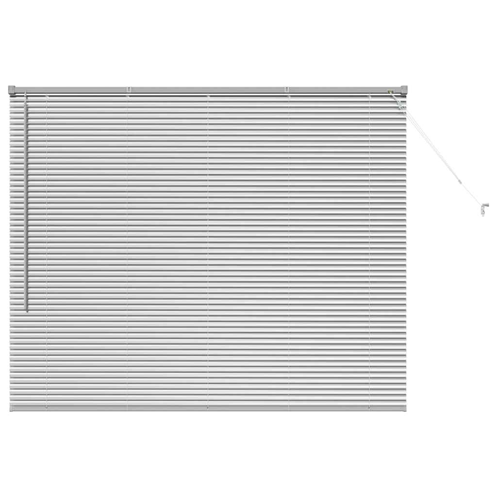 Vidaxl venetiaanse jaloezie zilver 130 x 160 cm 25 mm aluminium