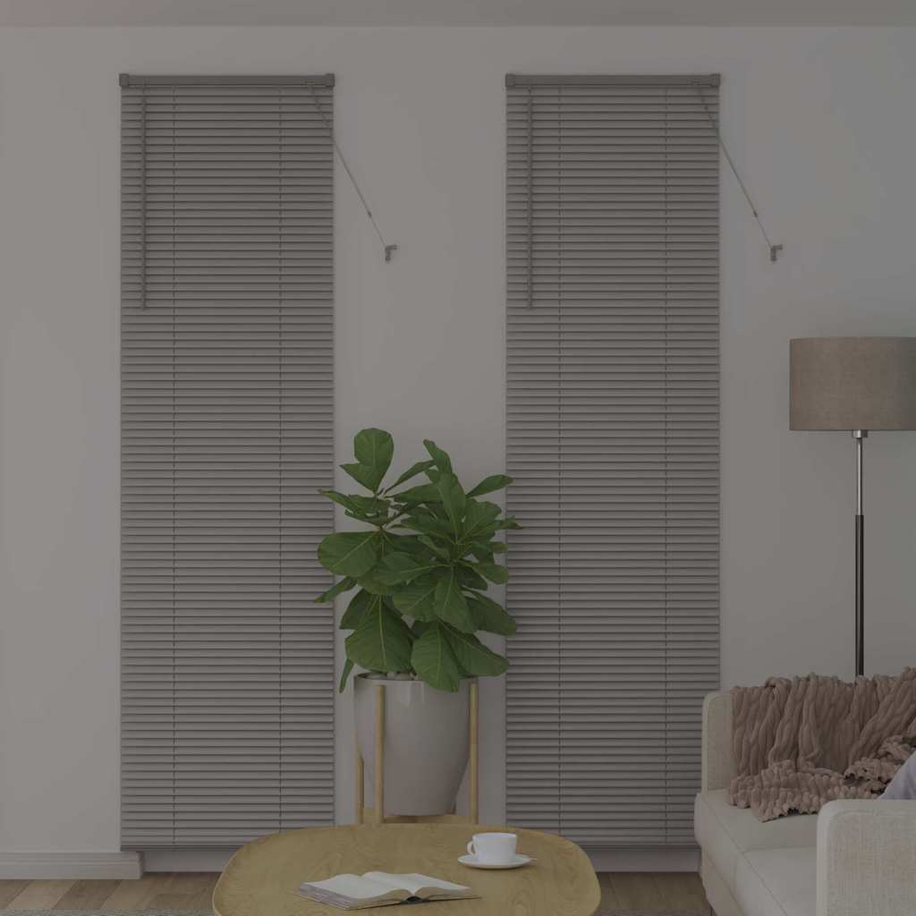 Vidaxl venetiaanse jaloezie zilver 220 x 55 cm 25 mm aluminium