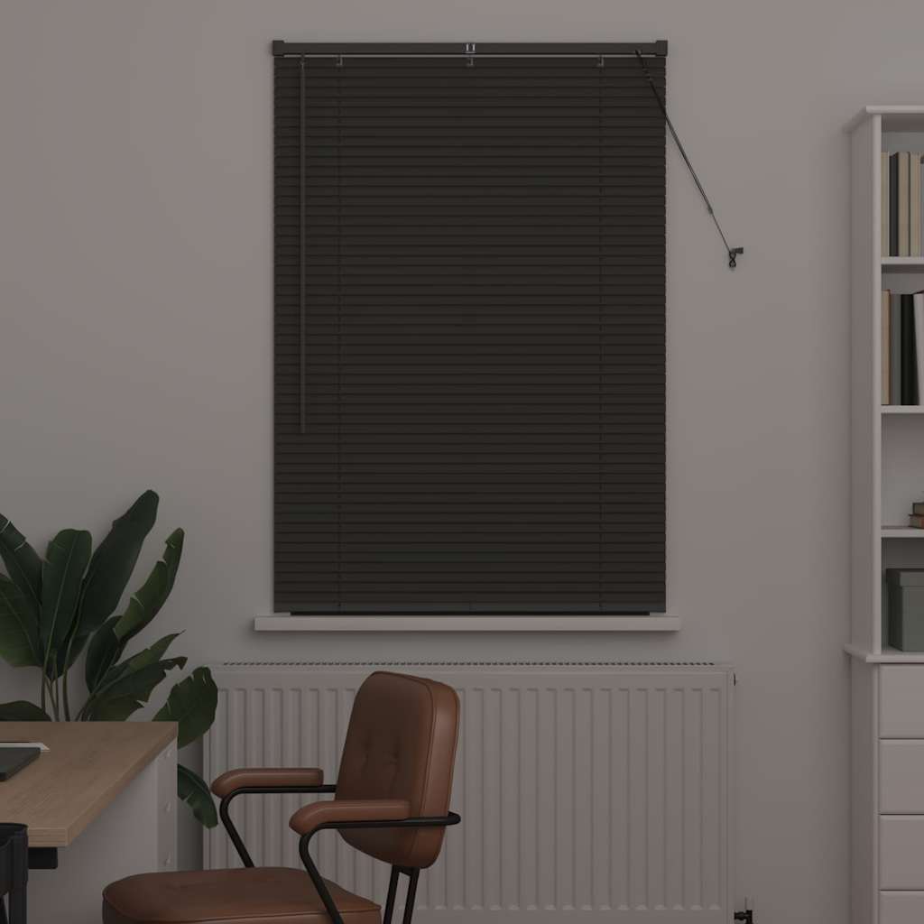 Vidaxl venetiaanse jaloezie donkergrijs 130 x 85 cm 25 mm aluminium