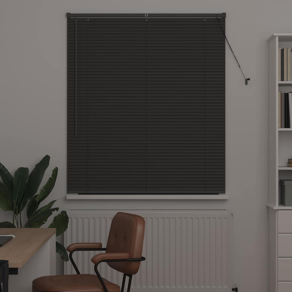Vidaxl venetiaanse jaloezie donkergrijs 130 x 110 cm 25 mm aluminium