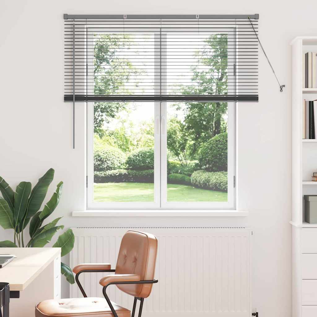 Vidaxl venetiaanse jaloezie donkergrijs 130 x 135 cm 25 mm aluminium