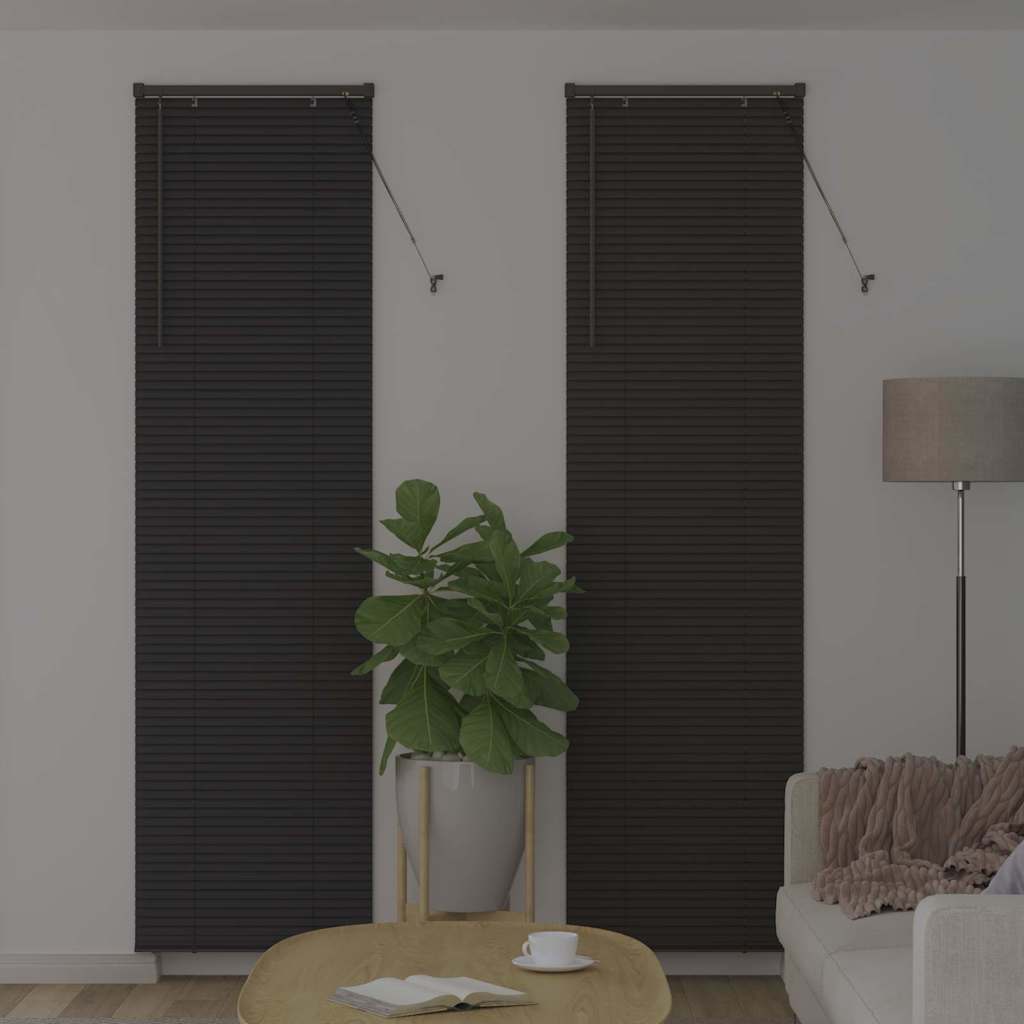 Vidaxl venetiaanse jaloezie donkergrijs 220 x 55 cm 25 mm aluminium