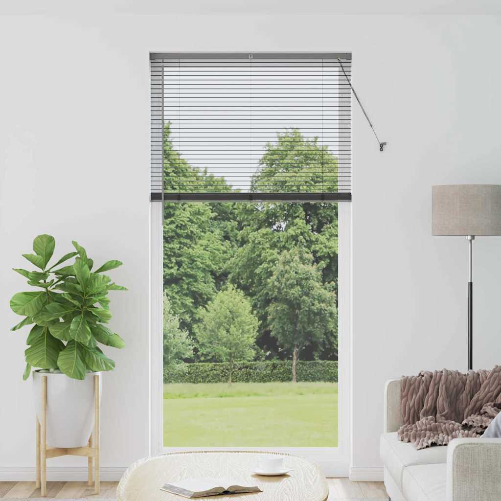 Vidaxl venetiaanse jaloezie donkergrijs 220 x 100 cm 25 mm aluminium