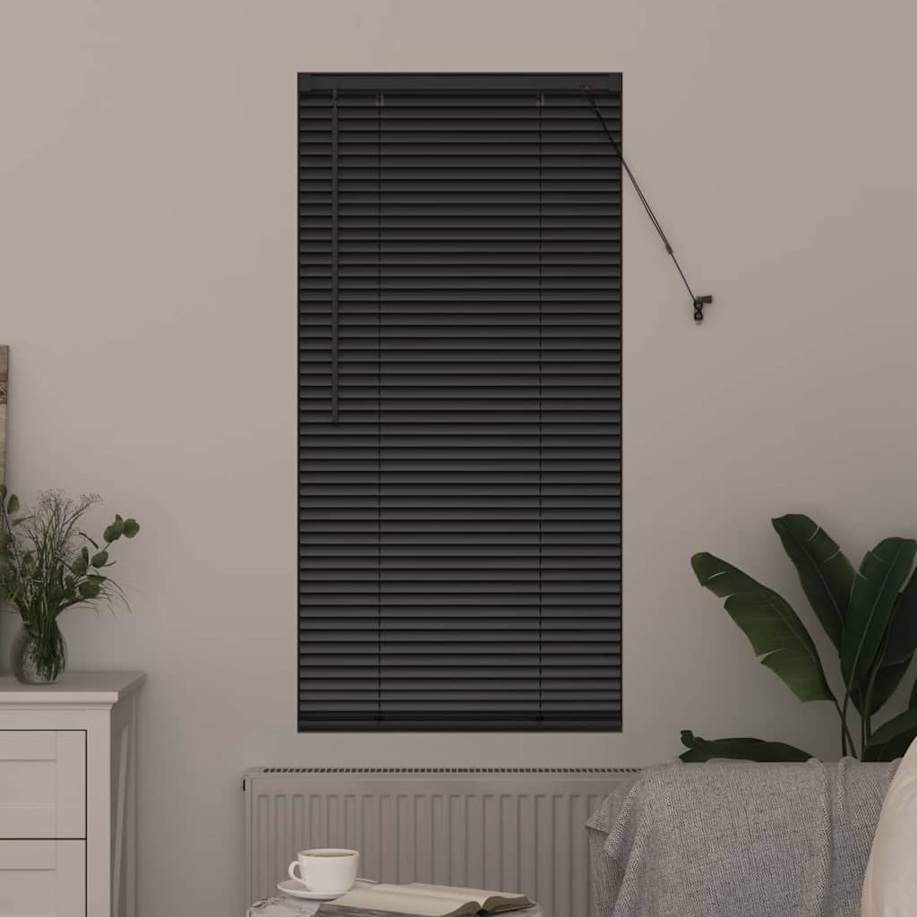 Vidaxl venetiaanse jaloezie zwart 130 x 60 cm 25 mm aluminium