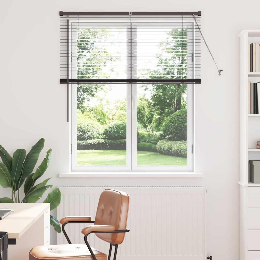 Vidaxl venetiaanse jaloezie zwart 130 x 110 cm 25 mm aluminium