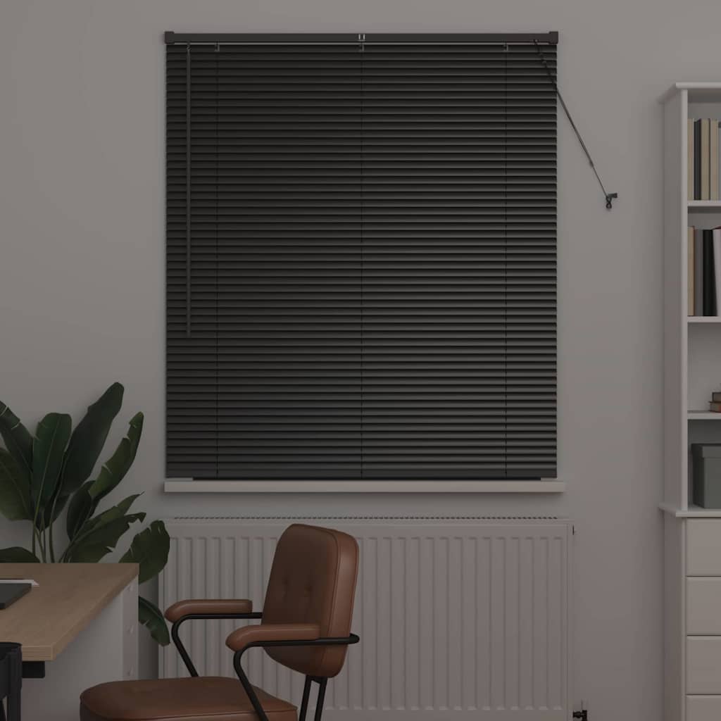 Vidaxl venetiaanse jaloezieën zwart 130 x 120 cm aluminium
