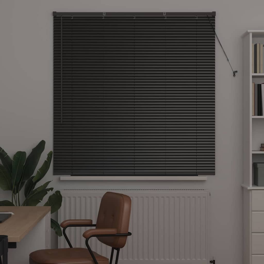 Vidaxl venetiaanse jaloezie zwart 130 x 135 cm 25 mm aluminium
