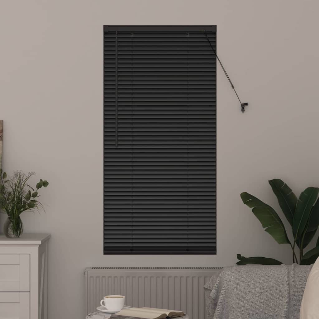 Vidaxl venetiaanse jaloezie zwart 175 x 55 cm 25 mm aluminium