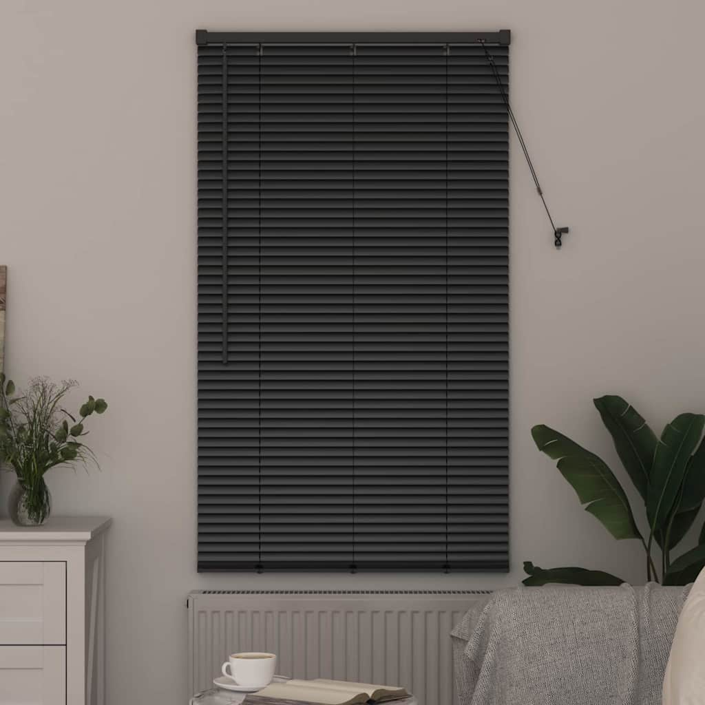 Vidaxl venetiaanse jaloezie zwart 175 x 75 cm 25 mm aluminium