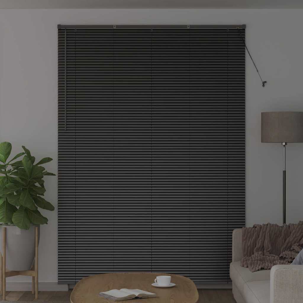 Vidaxl venetiaanse jaloezieën zwart 220 x 160 cm aluminium