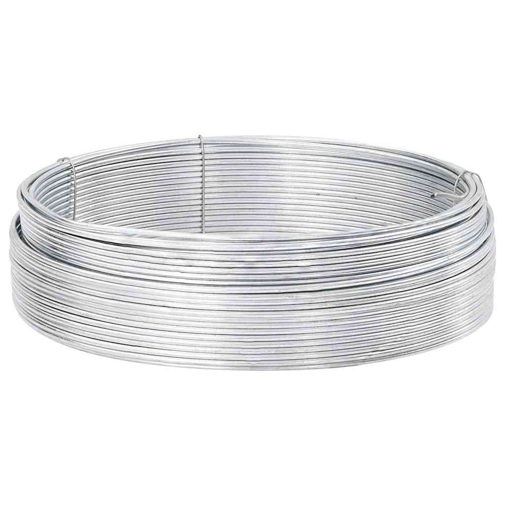 Vidaxl hek binddraad zilver 25 m warm verzinkte draad