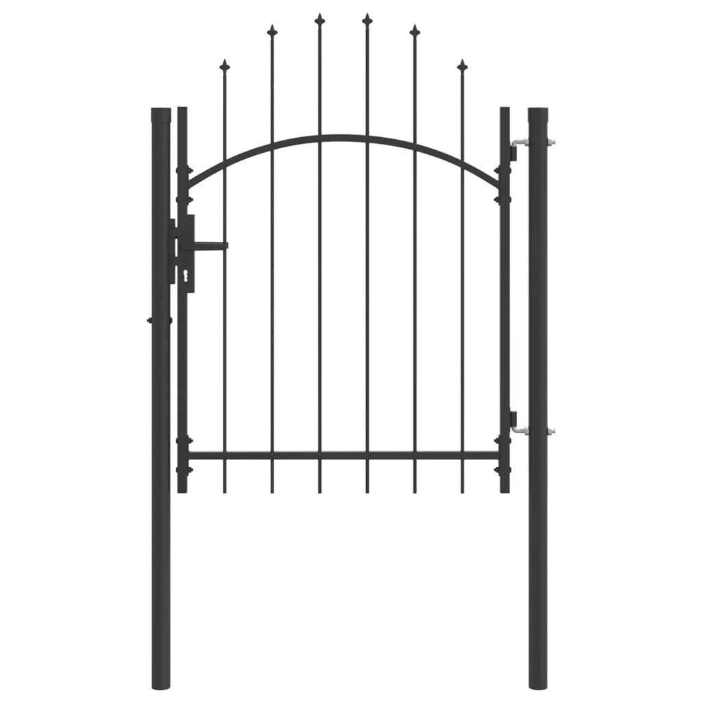 Vidaxl tuinpoort met slot grijs 100 x 100 cm staal