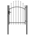 Vidaxl tuinpoort met slot grijs 100 x 100 cm staal