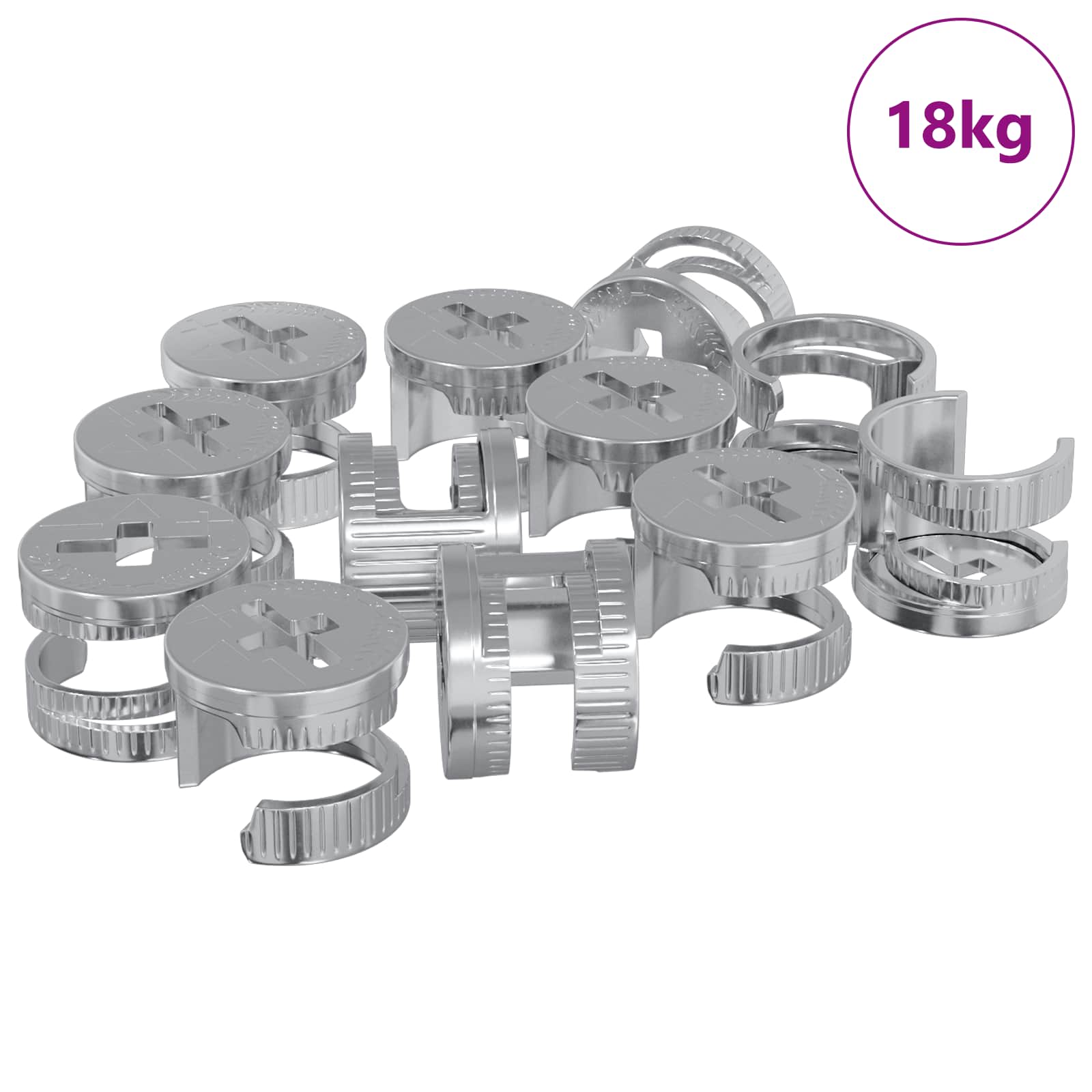 Vidaxl cam lock moeren 8372 pcs zilver staal