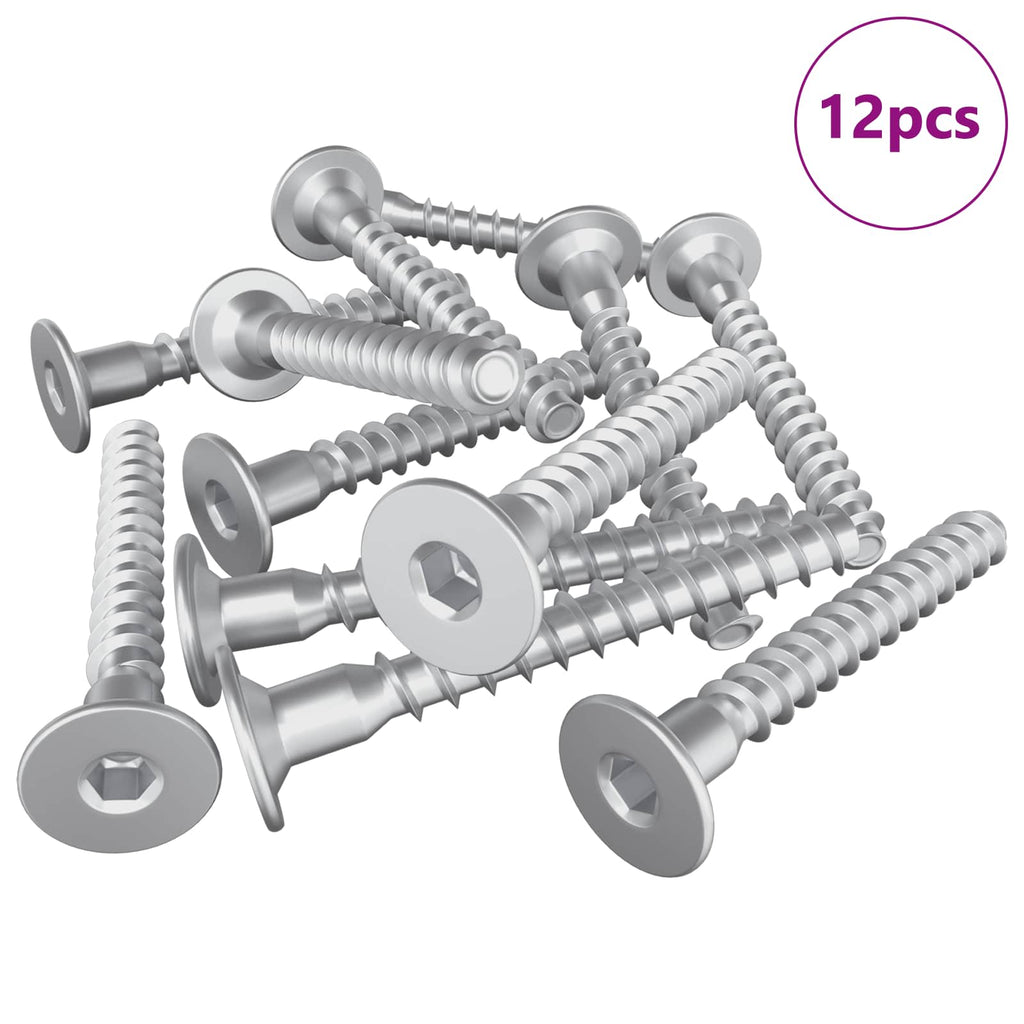 Vidaxl bevestigingsschroeven 12 pcs zilver ø5 x 40 mm metaal