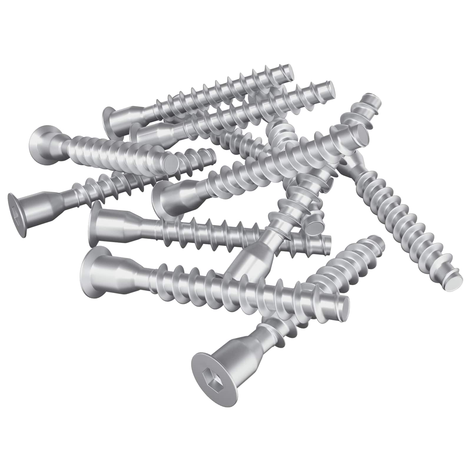 Vidaxl bevestigingsschroeven 2500 pcs zilver metaal