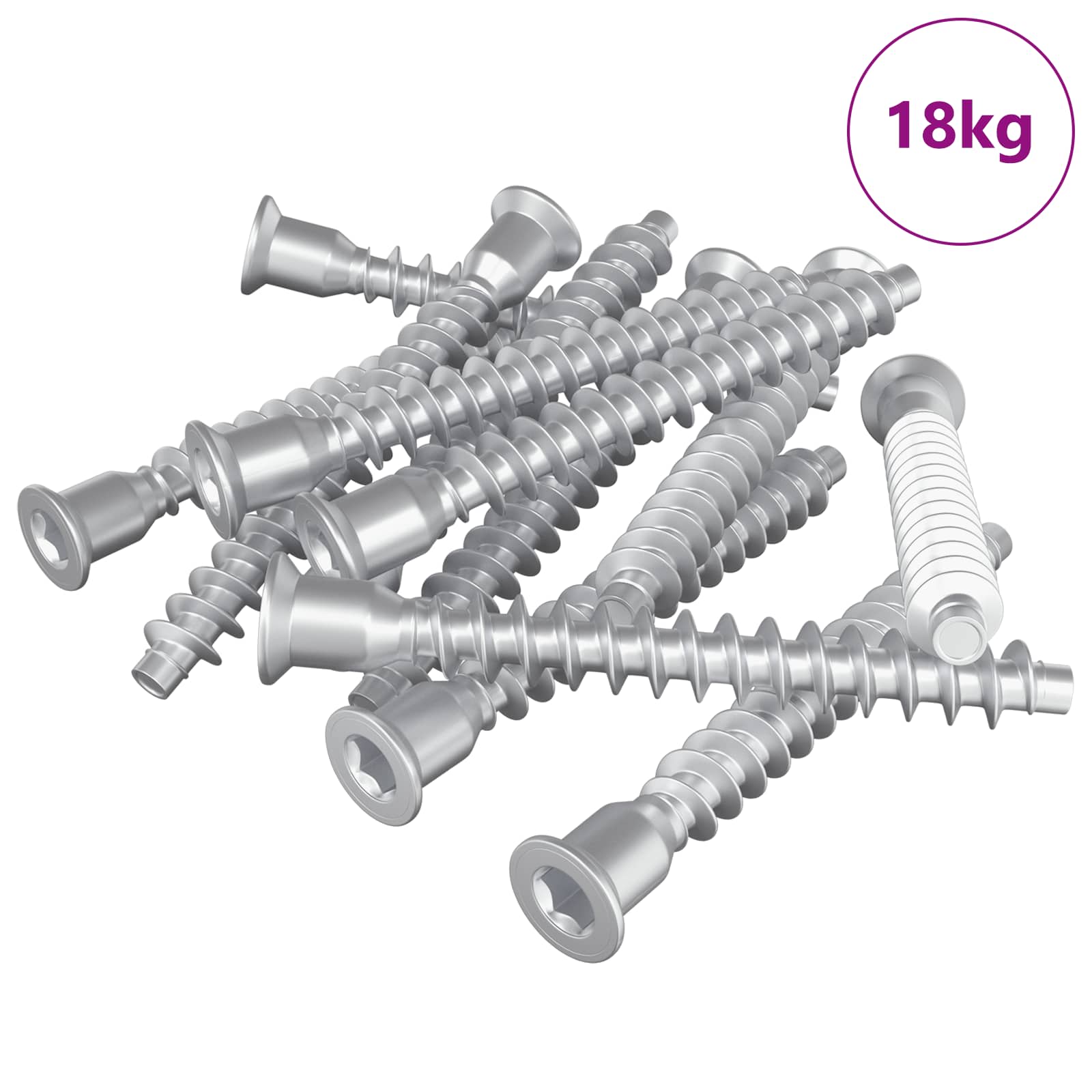 Vidaxl bevestigingsschroeven 2100 pcs zilver metaal