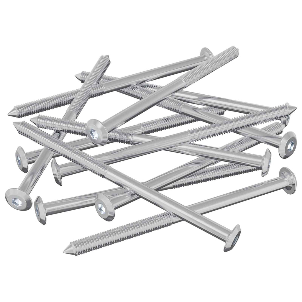 Vidaxl meubelschroeven 12 pcs zilver m6 x 100 mm staal
