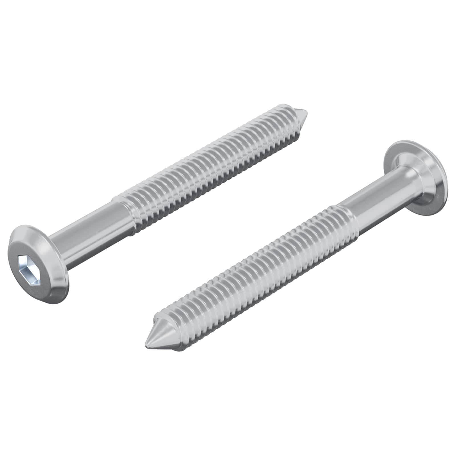 Vidaxl bout 2 pcs zilver m6 x 50 mm staal