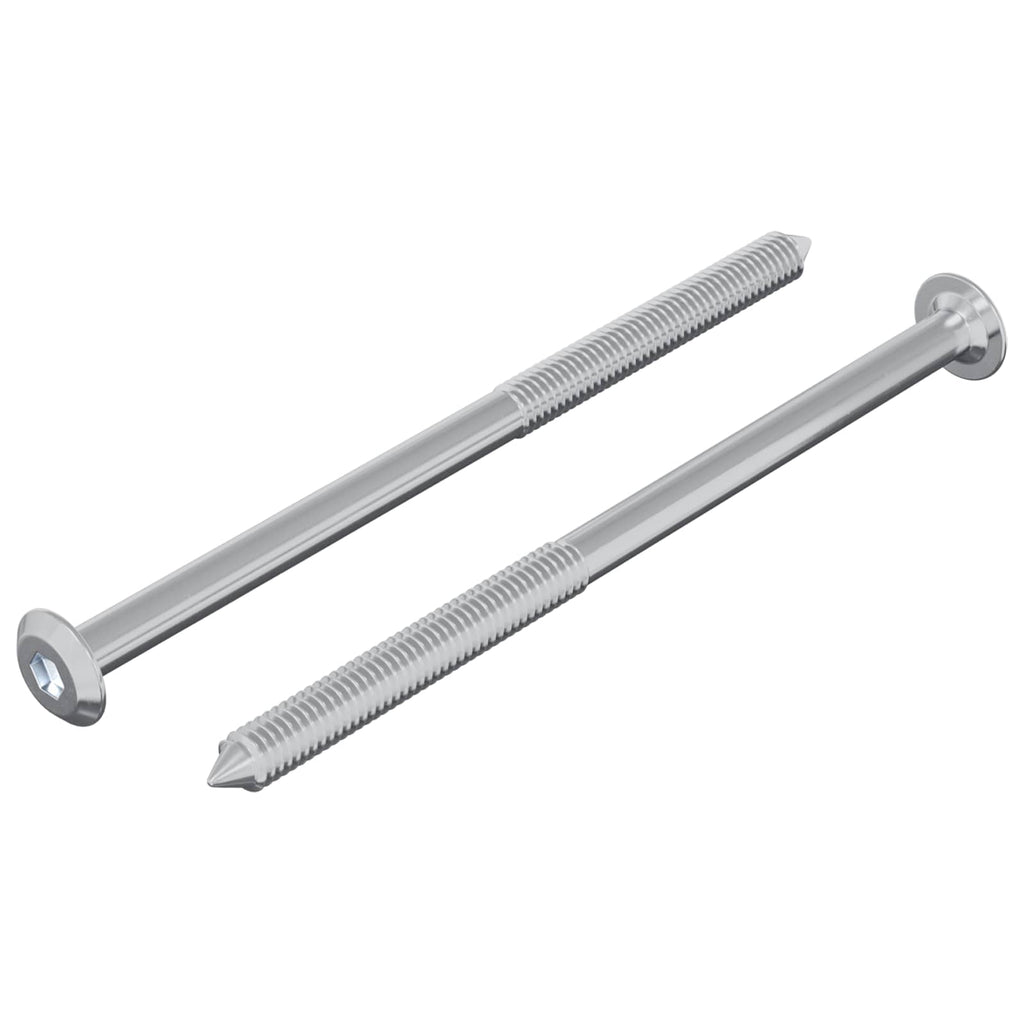 Vidaxl bout 2 pcs zilver m6 x 100 mm staal