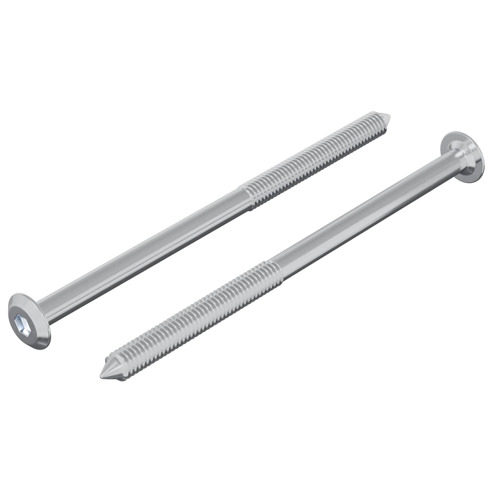 Vidaxl bout 2 pcs zilver m6 x 100 mm staal