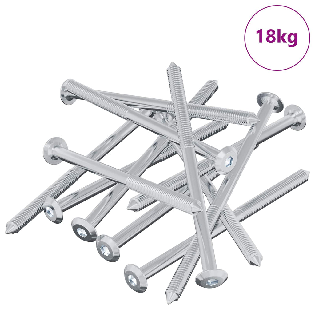 Vidaxl bout 1000 pcs zilver m6 x 100 mm staal
