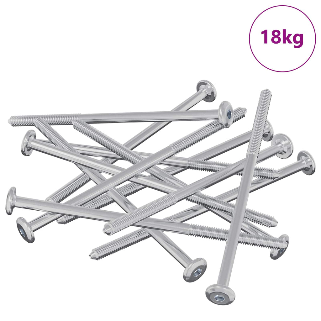 Vidaxl bout 800 pcs zilver m6 x 120 mm staal