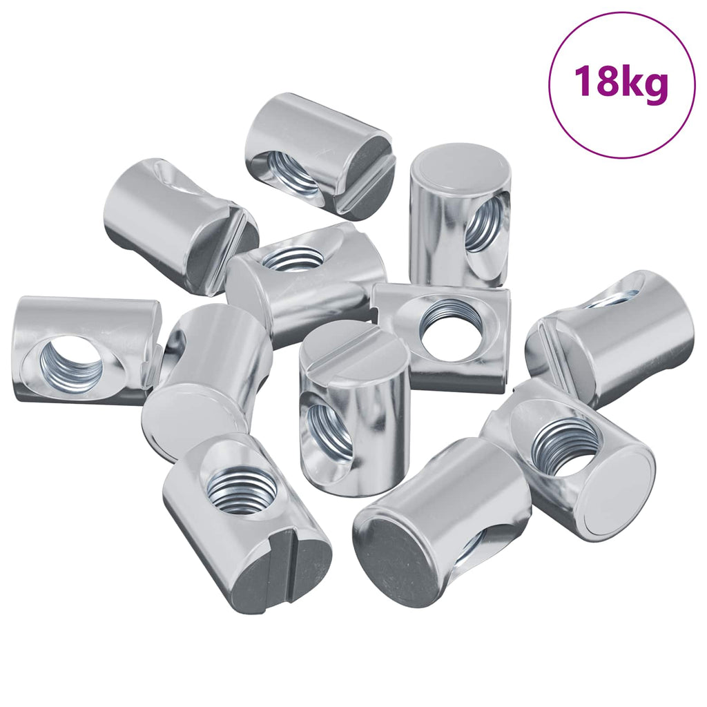 Vidaxl meubel barrelmoer 3462 pcs verzinkt m6 x 13 mm ijzer