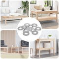 Vidaxl washers 12 pcs zilver 16 x 16 x 1,5 cm ijzer