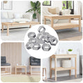 Vidaxl zeshoekige moeren 12 pcs zilver m6 ijzer