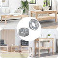 Vidaxl zeshoekige moeren 2 pcs zilver m8 ijzer