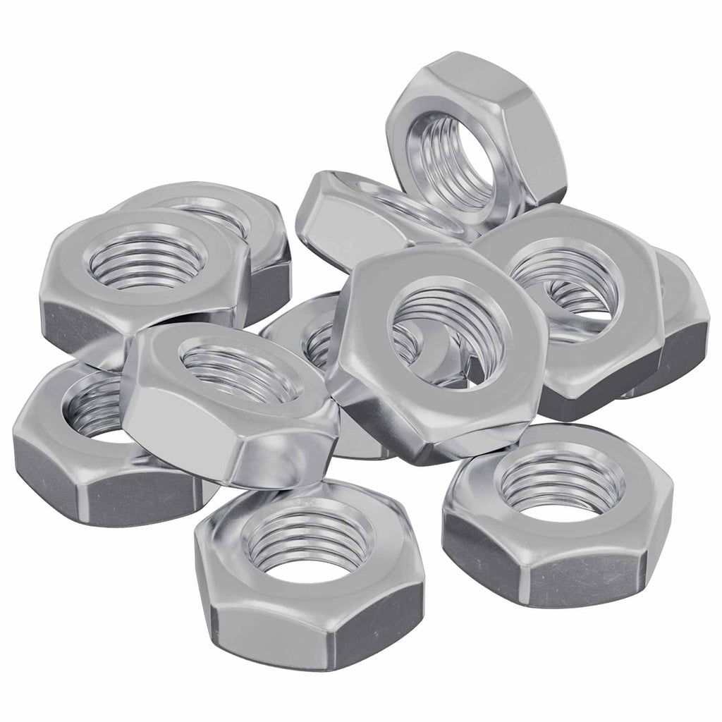 Vidaxl zeshoekige moeren 12 pcs zilver m8 ijzer