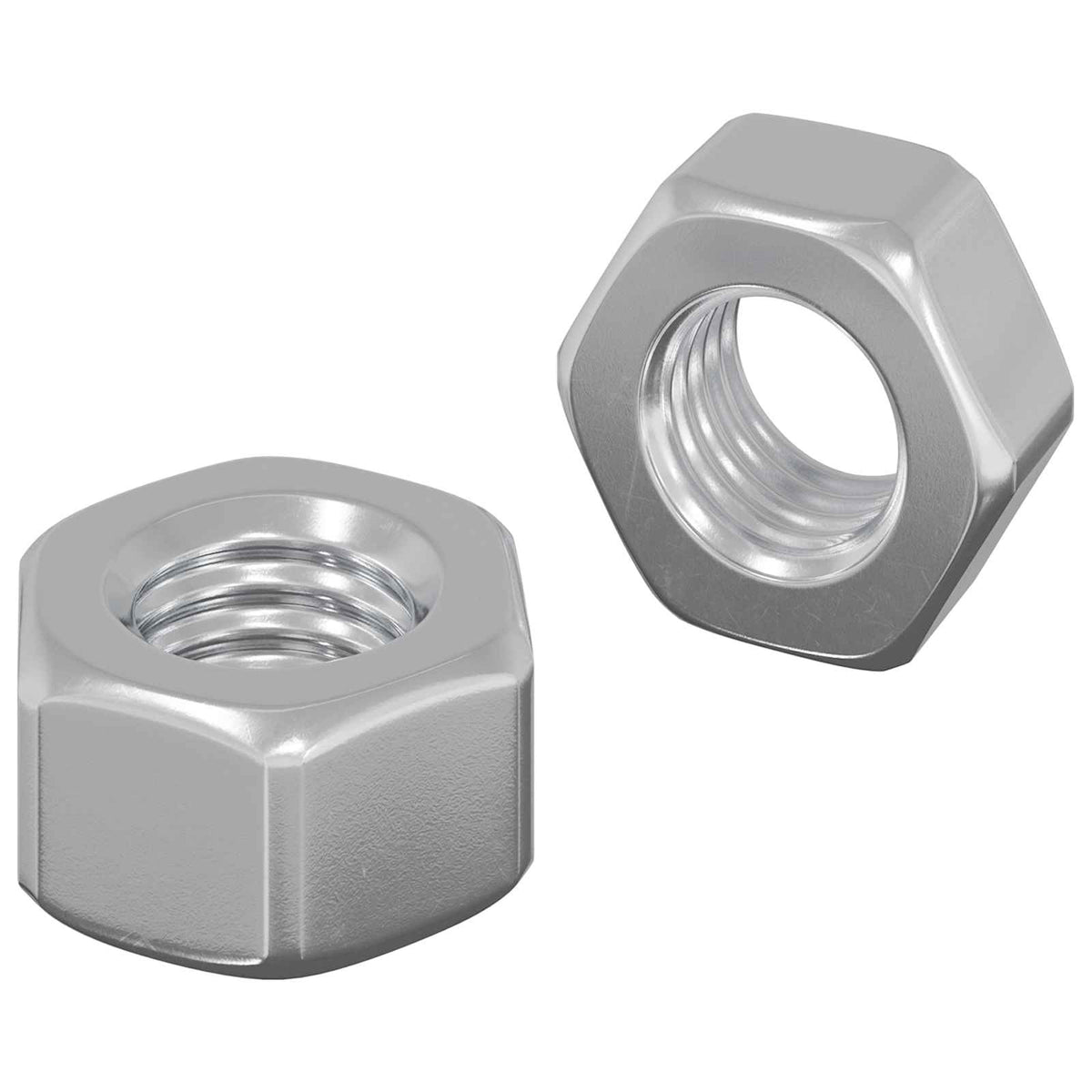 Vidaxl zeskantige eikelnuts 2 pcs zilver m8 metaal